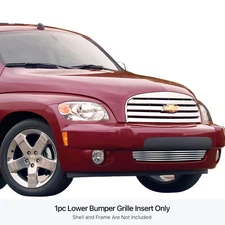For Chevy HHR 06-11 APG 1-Pc Polished 8x6 mm Horizontal Billet Bumper Grille
