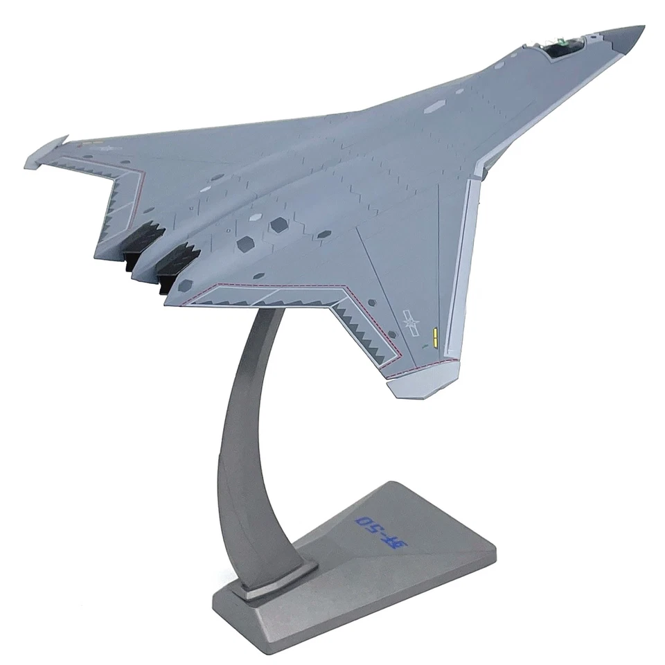 China Shenyang J-50 Sixth Gen Fighter 1:72 Diecast Model 31cm w/Display Stand - Image 4 of 4