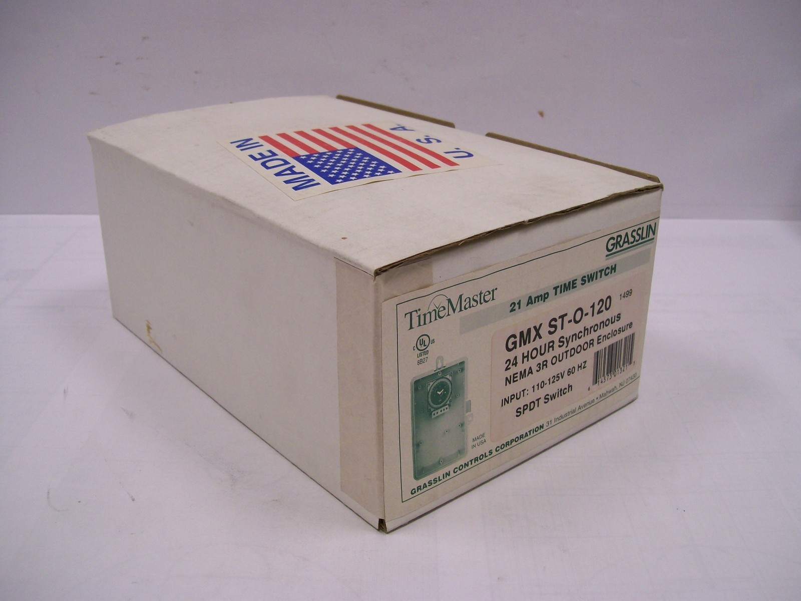 NEW NOS Grasslin GMX ST-O-120 GMXSTO120 24-Hour SPDT Time Switch Clock 50310da