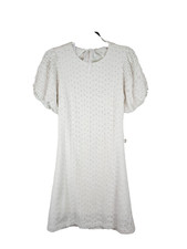 Free People Women's size XS White Eyelet Puff Sleeve Summer Dress