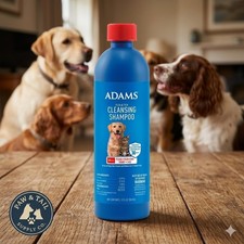 Adams Flea Tick Cleansing Shampoo 12oz Kills Pet Fleas Ticks Eggs Lice