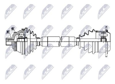 Original NTY Antriebswelle NPW-AU-094 für Audi Skoda VW