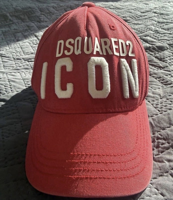 Dsquared2 ICON Baseballkappe rot Baumwolle verstellbar Unisex