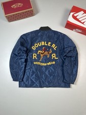 RRL Double RL Reversible Quilted Liner Jacket Embroidered Western Cowboy L