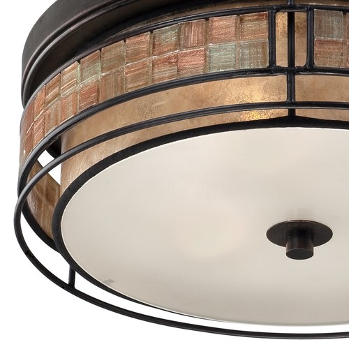 Quoizel MCLG1616 Laguna 3 Light 16"W Flush Mount Ceiling Fixture - Copper - Picture 2 of 5