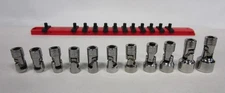 Snap On 11 Pc 1/4" Drive 6-Point Metric Shallow Universal Socket Set 5-15mm