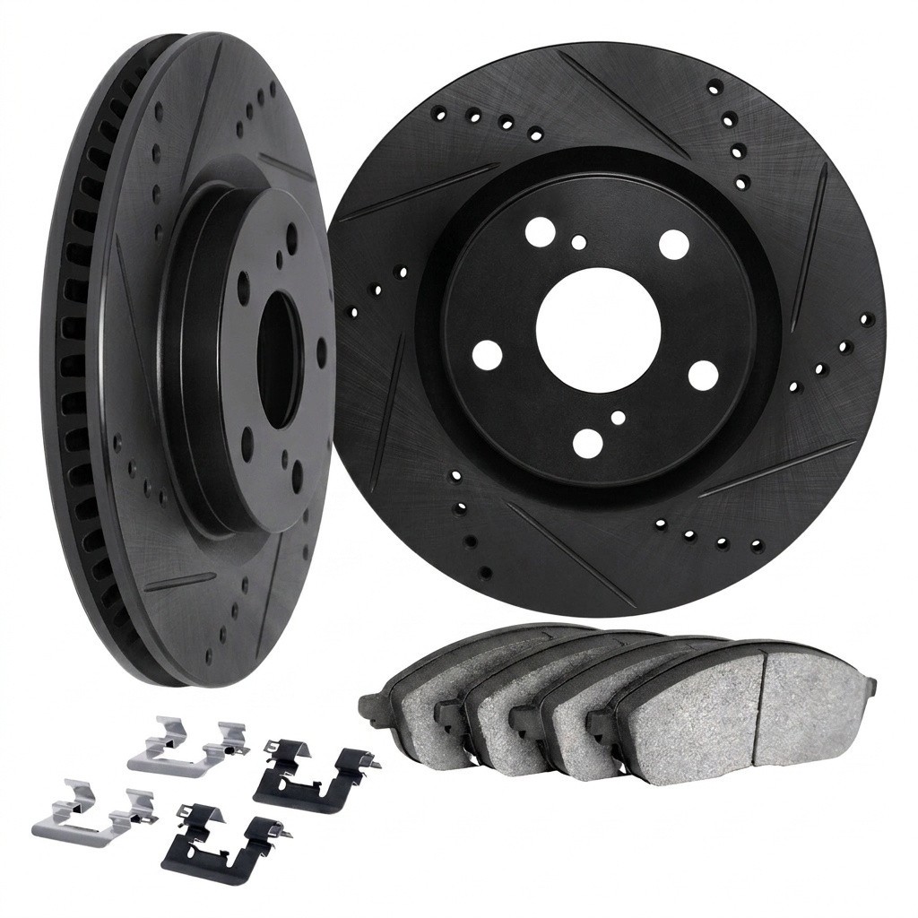 For Maserati Levante 2017-2024 Brake Rotor Set | Black