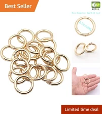 Elegant Gold Spring O Rings Carabiners - 20pcs, Anti-Rust and Durable Design