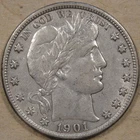 New Listing1901 Barber Half Dollar 50c XF Details As Pictured L4-2