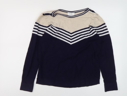 Wallis Damenpullover schwarz gestreift, Größe 12