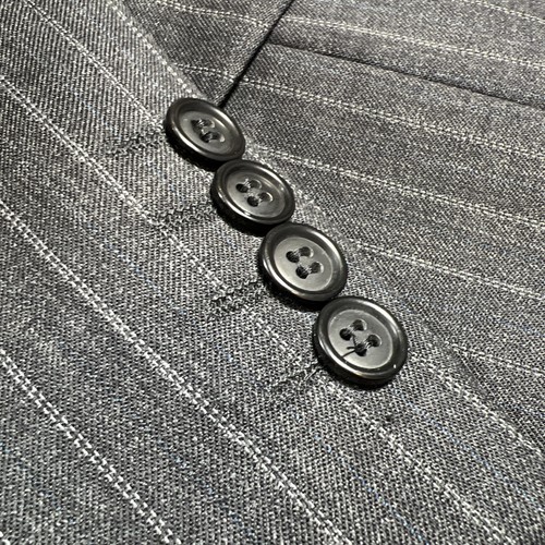 TAYLOR & WRIGHT Charcoal Stripe Pure Wool Classic 2 Piece Suit C44R W38 L28 - Picture 15 of 18