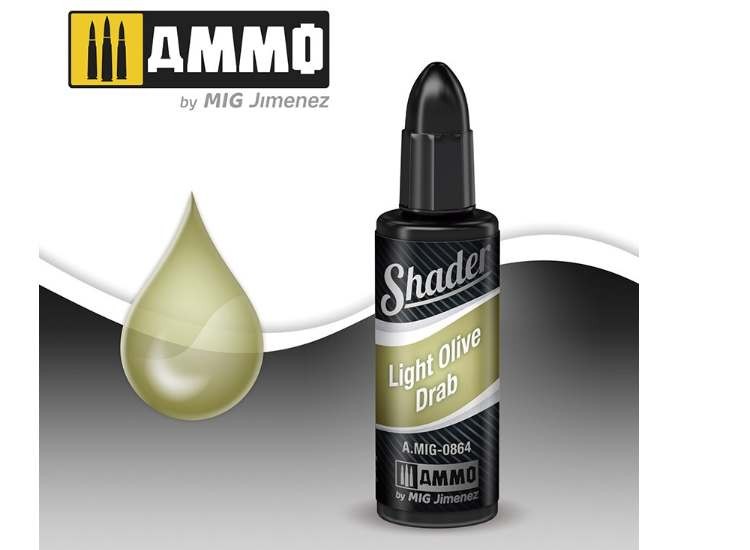 Ammo Mig A.Mig0864 10ml - Acrylic Shader - LIGHT OLIVE DRAB