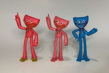 Set of 3 Poppy Playtime Pink  Blue Scary Huggy Wuggy Action Figures