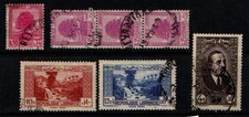 Lebanon 1937 Views selection to 12½p Cedar, Landscape SG201-02, 208, 211-12 Used