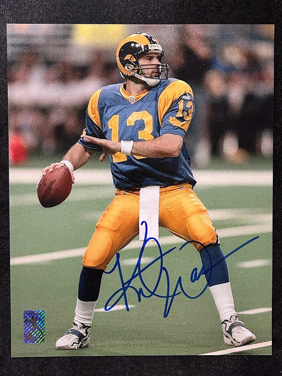 Kurt Warner signed 8x10 St. Louis Rams Photo Autographed Player COA
