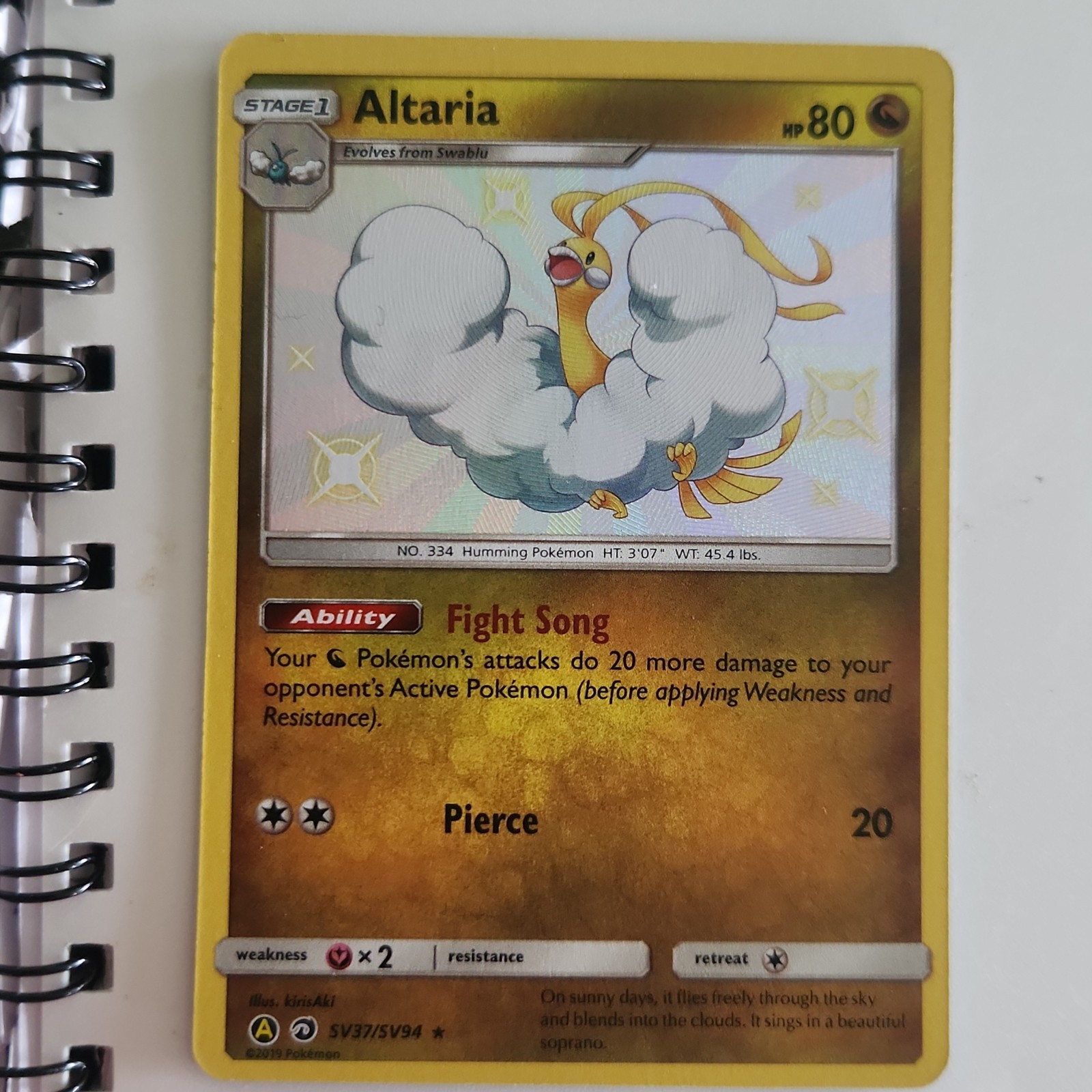 Altaria SV37/SV94 Hidden Fates: Shiny Vault Holo Rare Pokemon Card - Mint 🔥 