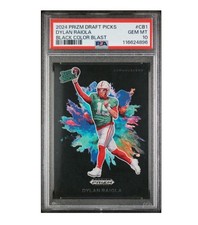 2024 DYLAN RAIOLA PANINI PRIZM DRAFT PICKS BLACK COLOR BLAST PSA 10