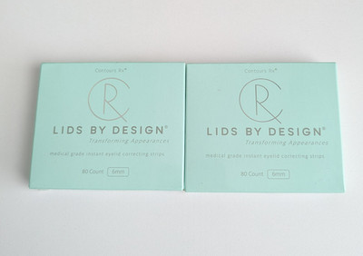 2-LIDS BY DESIGN (6mm) Contours RX Eyelid Correcting Strips/80 Count/New in Box