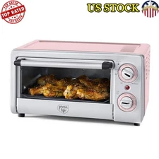 Utility Countertop Toaster Oven Air Fryer Stainless Steel Removable Double Heat