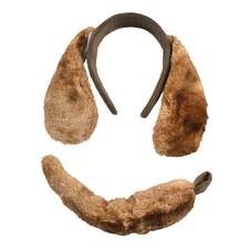 Dog Set Ears with Tail Kids Costume Kit Instant Animal Disguise
