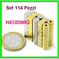 Set 114 Pz NEODIMIO MAGNETE CALAMITA CALAMITE MAGNETI Per Esperimenti didattici