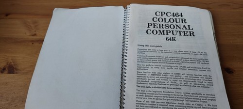 Amstrad CPC 464 User Instruction Manual/Book - Ring-bound - 1984 - Complete - Photo 8/14