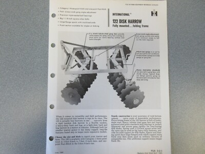 International 122 Disk Harrow 2 Page