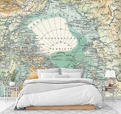 3D Map Hemisphere G1259 Wallpaper Wall Murals Removable Self-adhesive Honey