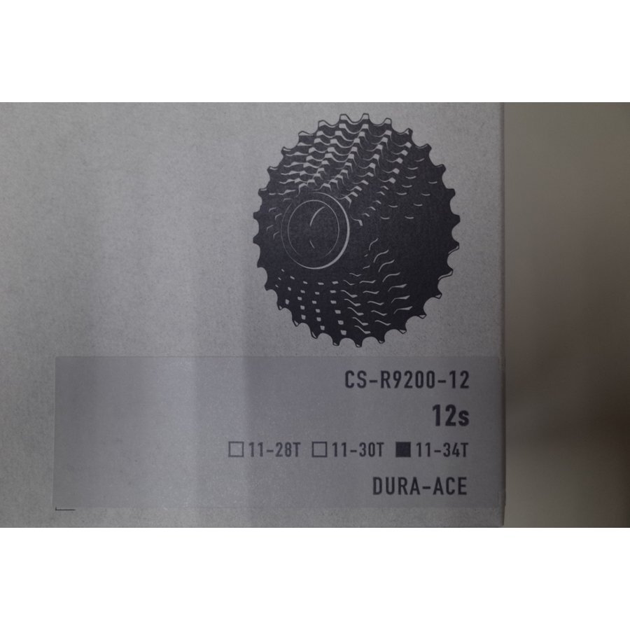 【ひかるーぼ】Shimano Dura-AceCS-R920011ー34T Shimano Dura-Ace CS-R9200 Cassette - 12-Speed, 11-34t, Gray