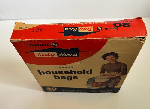 Vtg Bon Ami TIDY HOME Folded Household 18 BAGS Brown Paper Waxed Water Repellent - Picture 5 of 11