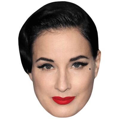 Dita Von Teese (Lipstick) Celebrity Mask, Flat Card Face