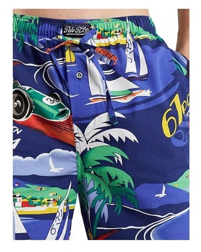 Polo Ralph Lauren Men's Lounge Sleep Shorts S or XL Riviera DuPort Racing - Picture 3 of 4