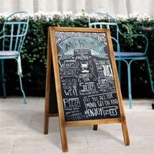 A Framed Chalkboard Sidewalk Sandwich Chalkboard for Restaurant Cafe Pubs Bar  