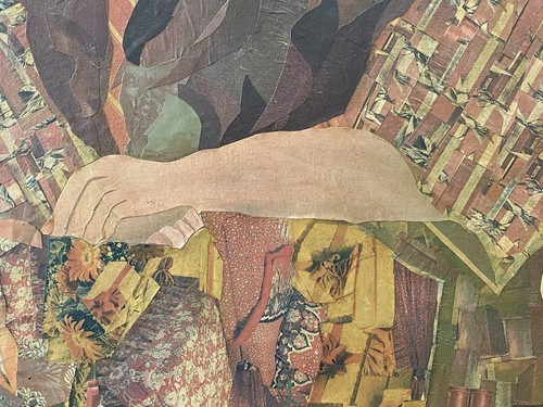 π₯ Vintage Modern Jewish Impressionist Woman Portrait Collage Painting, 1960s - Picture 15 of 24