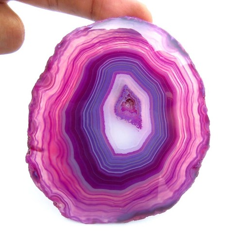 Purple Geode Smooth Slice 86x76mm Natural SLICE Agate Cabochon 304Cts DIY BS-972 - Picture 6 of 12