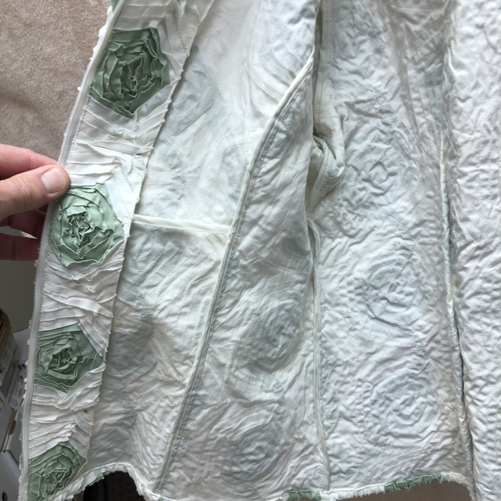 SAMUEL DONG  Green Rosette Patchwork Jacket Women… - image 17