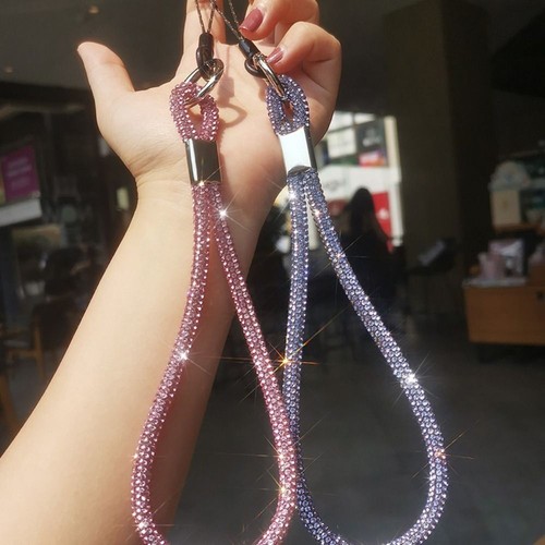 Bright Phone Wrist Straps Glitter Diamond Crystal Keychain Phone Accessories - 第 7/21 張圖片