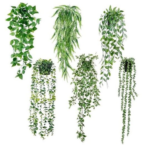 Fake Hanging Plants 6 Pack Artificial Hanging Eucalyptus Plants Potted