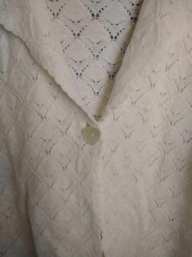 Pendleton 100% Merino Wool Cream Cardigan Medium 2000’s Elegant Feminine Minimal - Picture 7 of 7