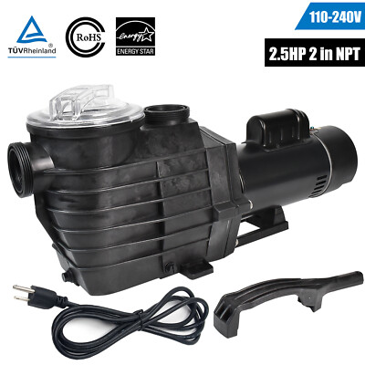 2.5/2HP 110-240V  INGROUND Swimming POOL PUMP MOTOR w/ Strainer 2'' thread NPT