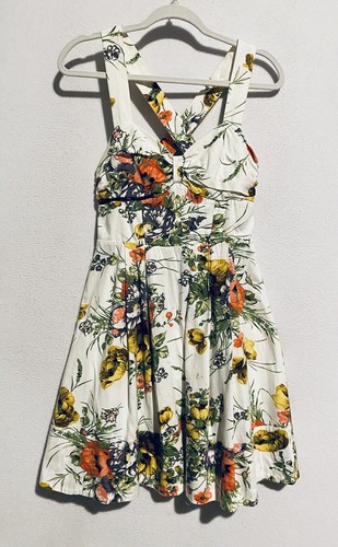 Abito Miss Sixty donna piccolo floreale aderente svasato cotone retrò pinup