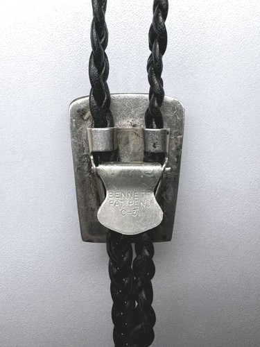 Silver Navajo Turquoise Bolo Tie - Santo Domingo - Picture 2 of 3