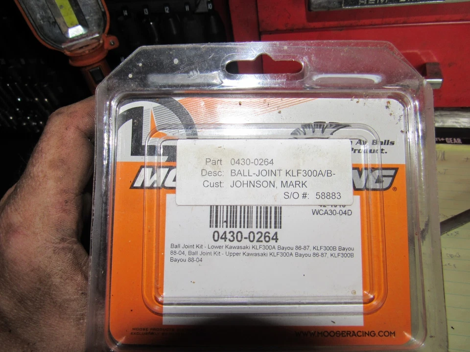 Moose Upper Ball Joint Kit Kawasaki KLF300 Bayou 86-87 0430-0264 - Image 2 of 2
