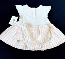 Tucker + Tate Ivory Stripe 2pc Dress & Panties Retails $29 Price $17 3 M