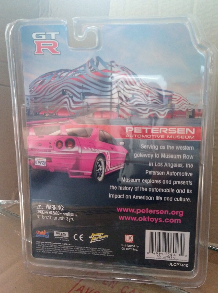 2000 NISSAN SKYLINE GT-R BNR34 RHD PINK PETERSEN 1/64 JOHNNY