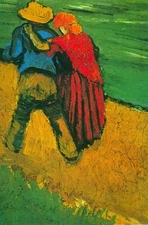 Two Lovers by Vincent Van Gogh Giclee Fine Art Print Reproduction on Canvas
