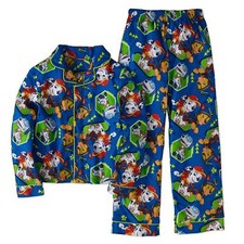 Paw Patrol 2 PC Long Sleeve Coat Pajama Set Boy Size 6/7