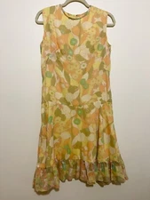 VTG Young Edwardian Arpeja Sleeveless Lined DropWaist Ruffle Dress Ruffle Med?