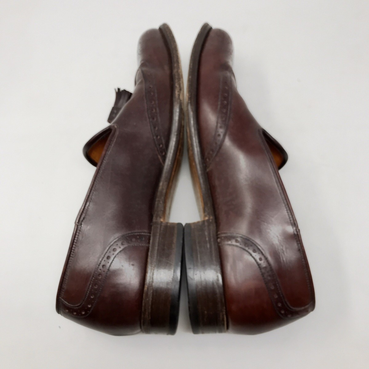 GRENSON BROWN LEATHER SLIP ON TASSEL OXFORD LOAFER MENS SHOE  display picture 2
