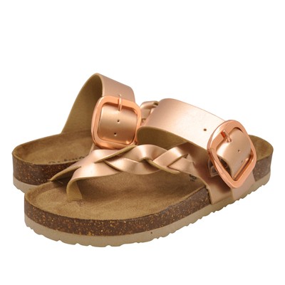 outwoods sandals rose gold